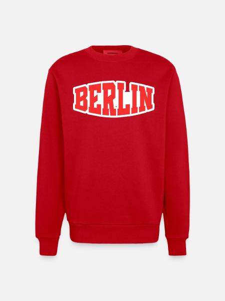 Berlin - Heavyweight Oversized Organic Crew Neck Made in EU - Rot
