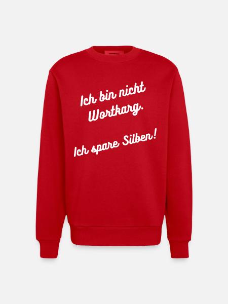 Heimatliebe Nord/Wortkarg - Heavyweight Oversized Organic Crew Neck Made in EU - Rot