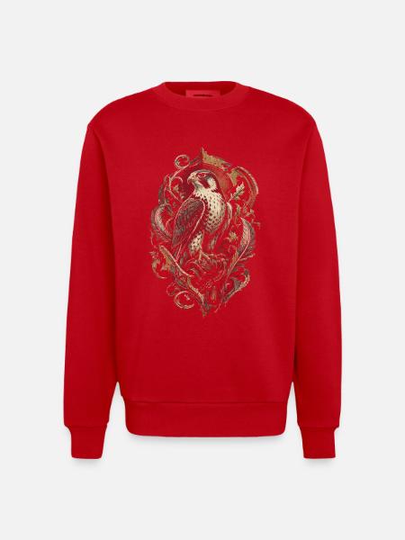 Falknerei Falkner - Heavyweight Oversized Organic Crew Neck Made in EU - Rot