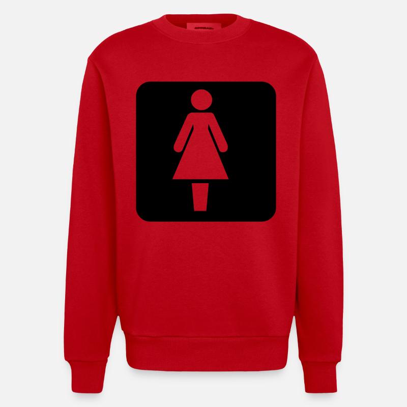 Frau - Sweat bio épais oversize fabriqué en UE - rouge