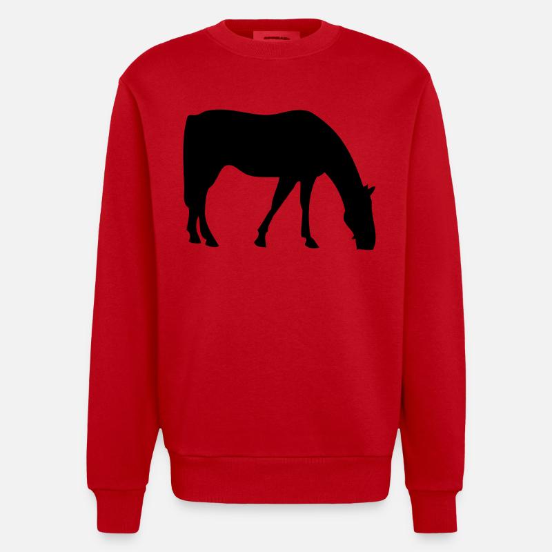 Cheval - Sweat bio épais oversize fabriqué en UE - rouge