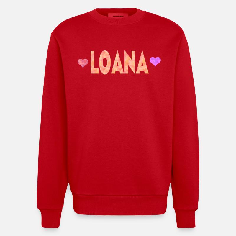 Loana - Sweat bio épais oversize fabriqué en UE - rouge