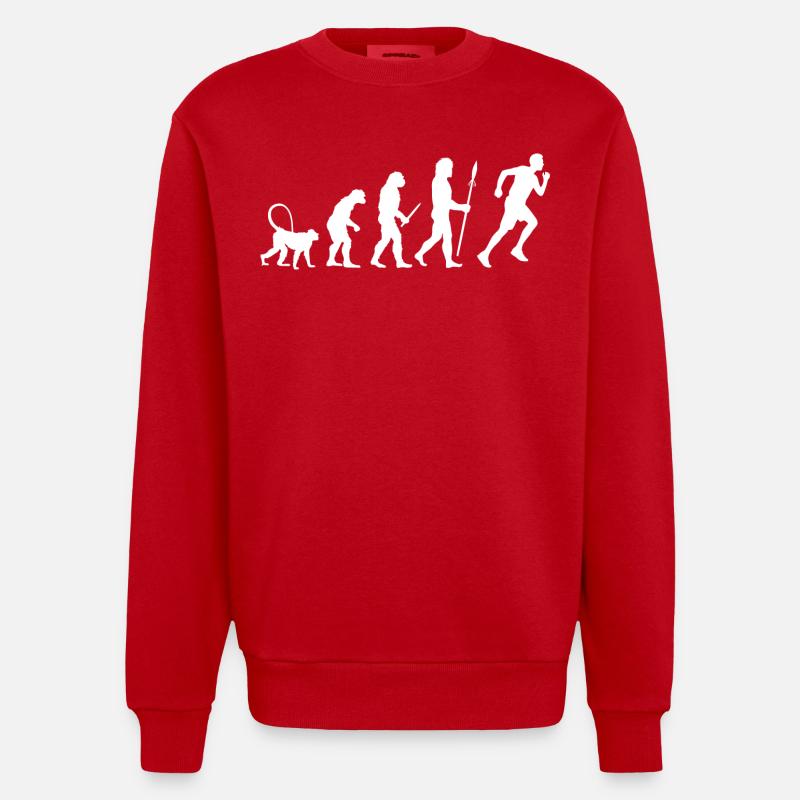 Jogger Evolution - Heavyweight Oversized Organic Crew Neck Made in EU - red