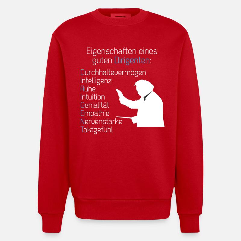 Eigenschaften Dirigent - Heavyweight Oversized Organic Crew Neck Made in EU - Rot