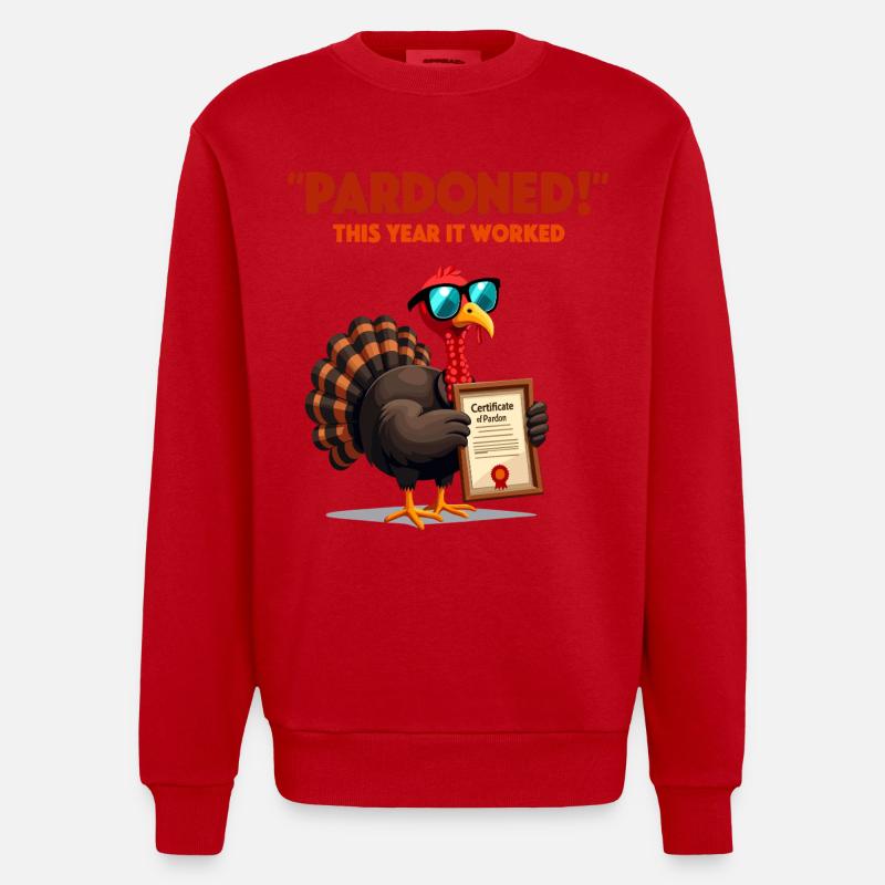 Turquie graciée - Sweat bio épais oversize fabriqué en UE - rouge
