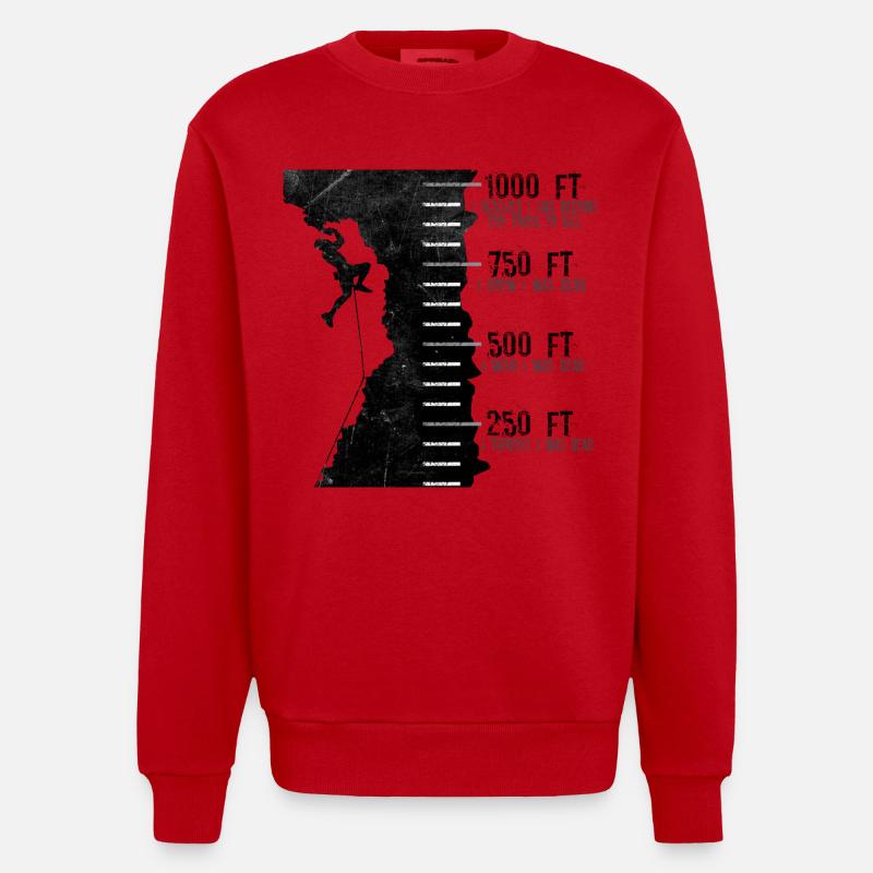 alpinisme - Sweat bio épais oversize fabriqué en UE - rouge