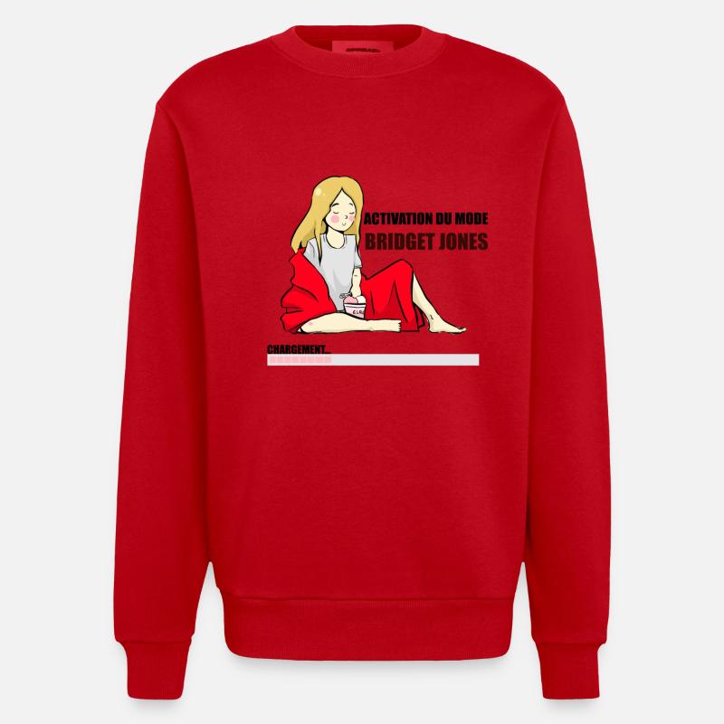 Activation du mode Bridget Jones - Sweat bio épais oversize fabriqué en UE - rouge