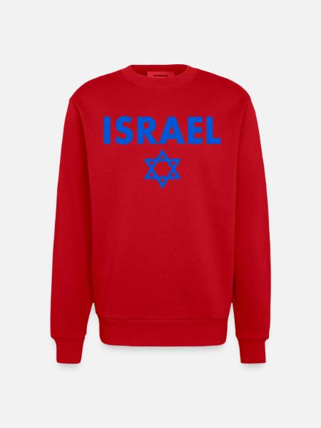 Israel - Heavyweight Oversized Organic Crew Neck Made in EU - red