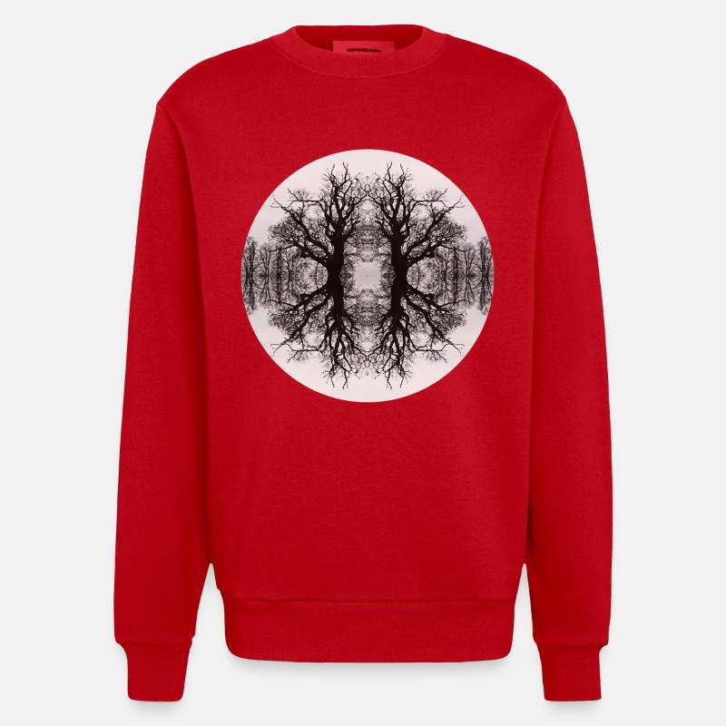 Tree - Heavyweight Oversized Organic Crew Neck Made in EU - Rot