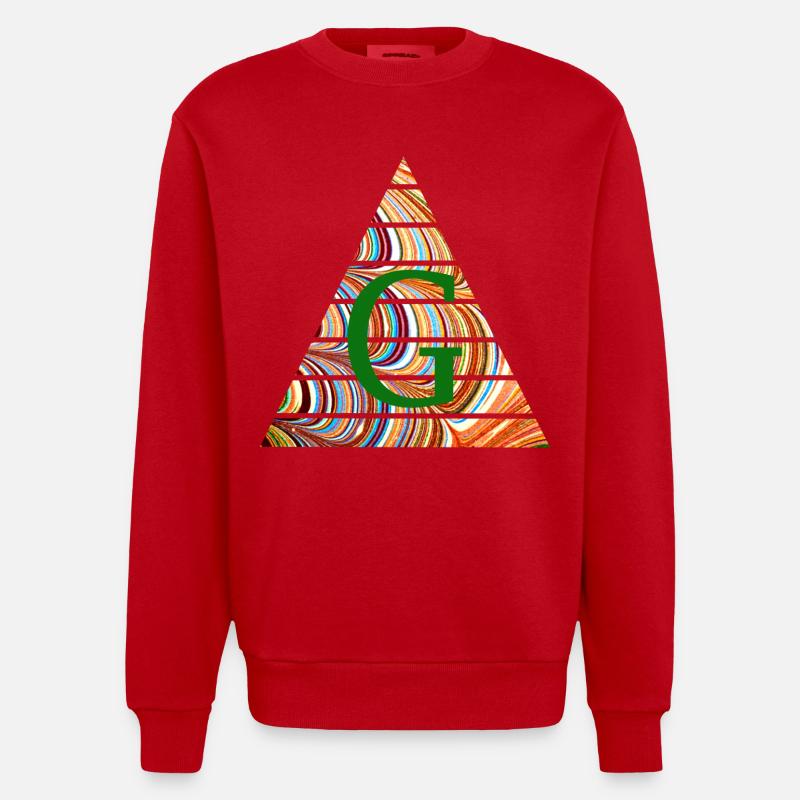 Triangle E 56 g - Sweat bio épais oversize fabriqué en UE - rouge
