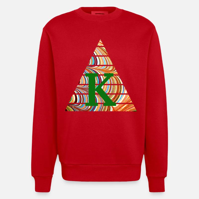 Triangle E 56 K - Sweat bio épais oversize fabriqué en UE - rouge