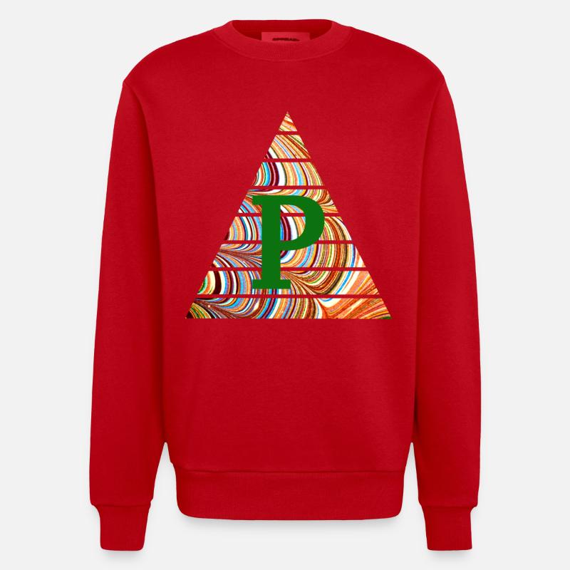 Triangle E 56 P - Sweat bio épais oversize fabriqué en UE - rouge