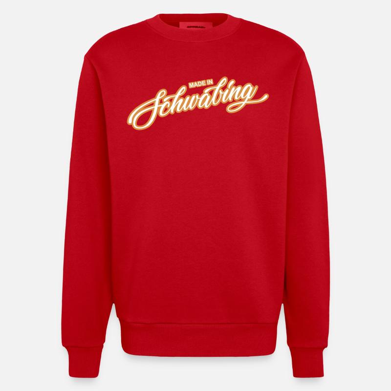 Schwabing - parce que c’est votre capuche ! - Sweat bio épais oversize fabriqué en UE - rouge