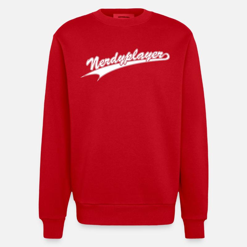 NERDY pour toujours - Nerdyplayer - Sweat bio épais oversize fabriqué en UE - rouge