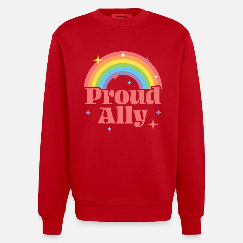 Stolzer Verbündeter - Heavyweight Oversized Organic Crew Neck Made in EU - Rot
