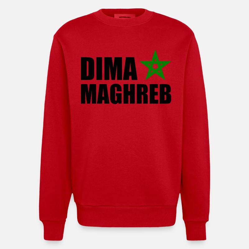 Dima maghreb - maroc - Sweat bio épais oversize fabriqué en UE - rouge