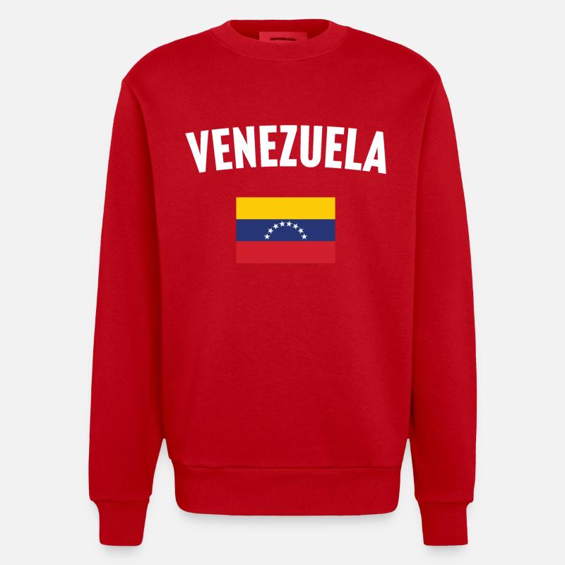 Drapeau du Venezuela - Sweat bio épais oversize fabriqué en UE - rouge