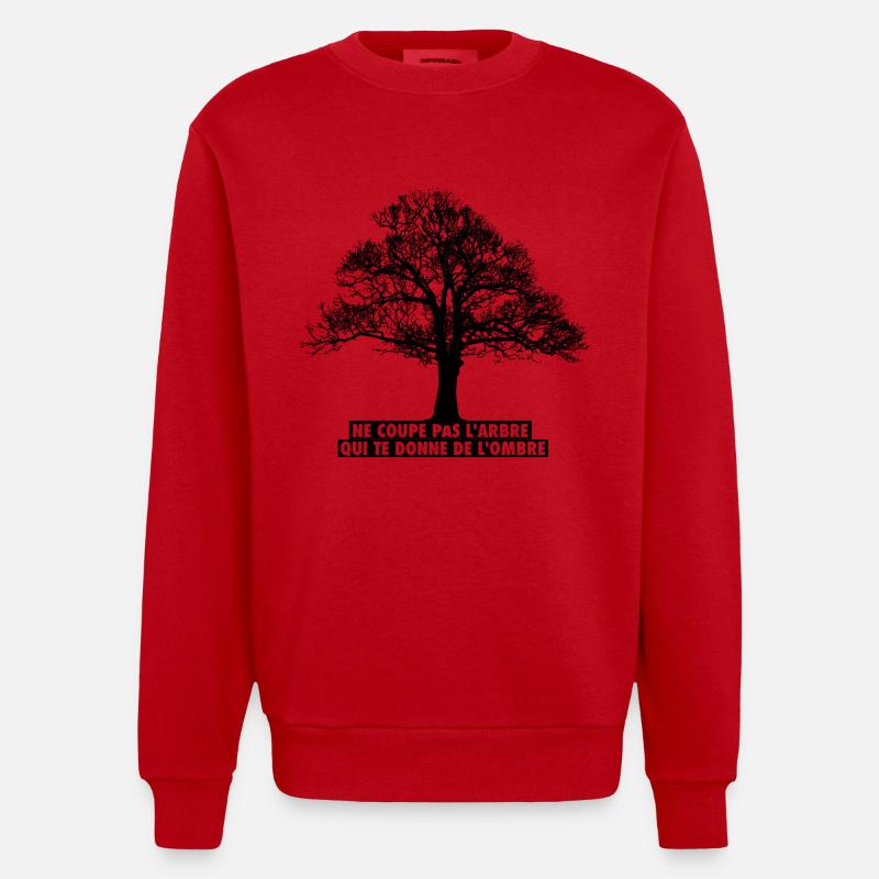 Der Baum - Heavyweight Oversized Organic Crew Neck Made in EU - Rot