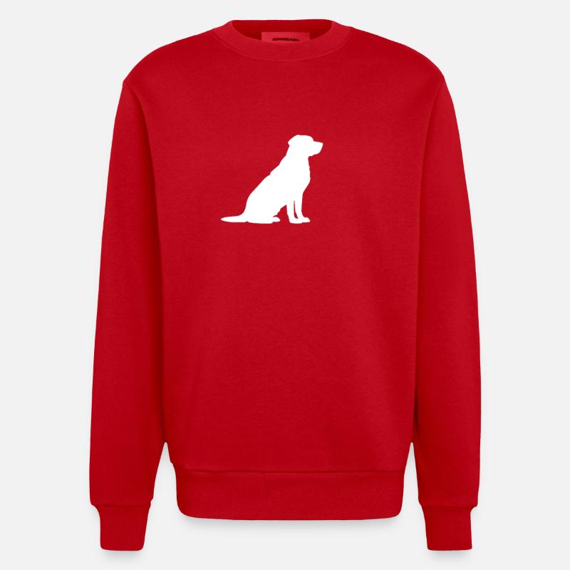 J’adore les chiens - Sweat bio épais oversize fabriqué en UE - rouge