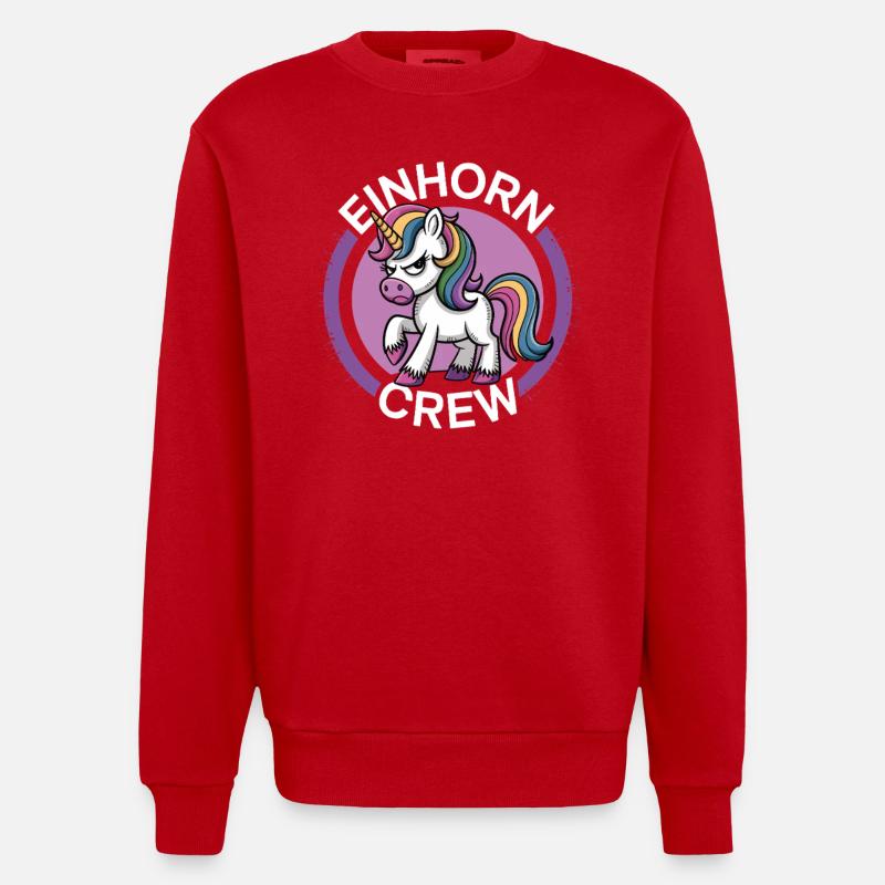 Einhorn crew - Heavyweight Oversized Organic Crew Neck Made in EU - Rot