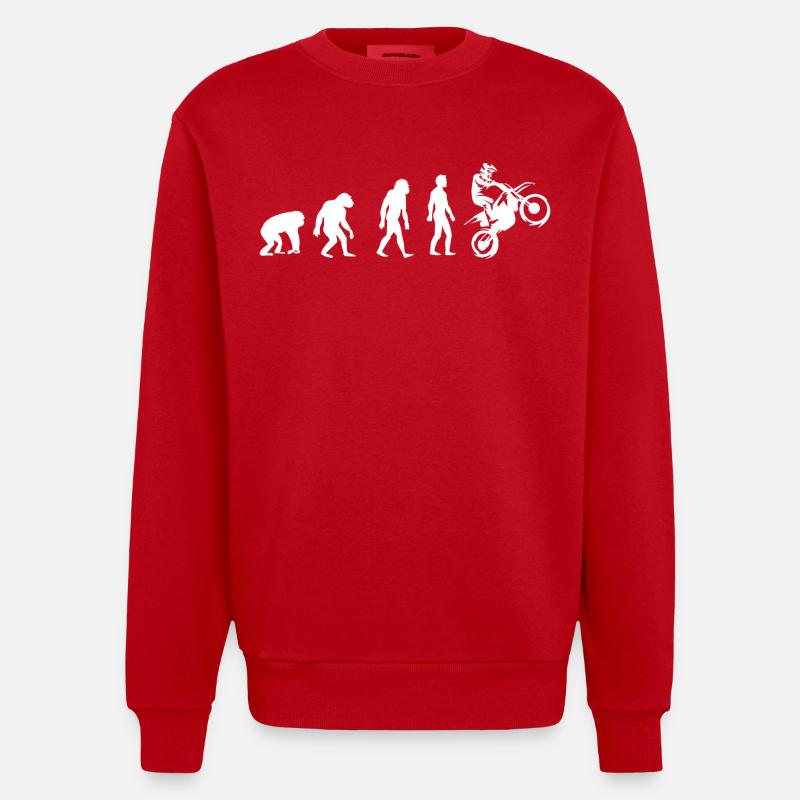 Évolution vers le moto rider - Sweat bio épais oversize fabriqué en UE - rouge