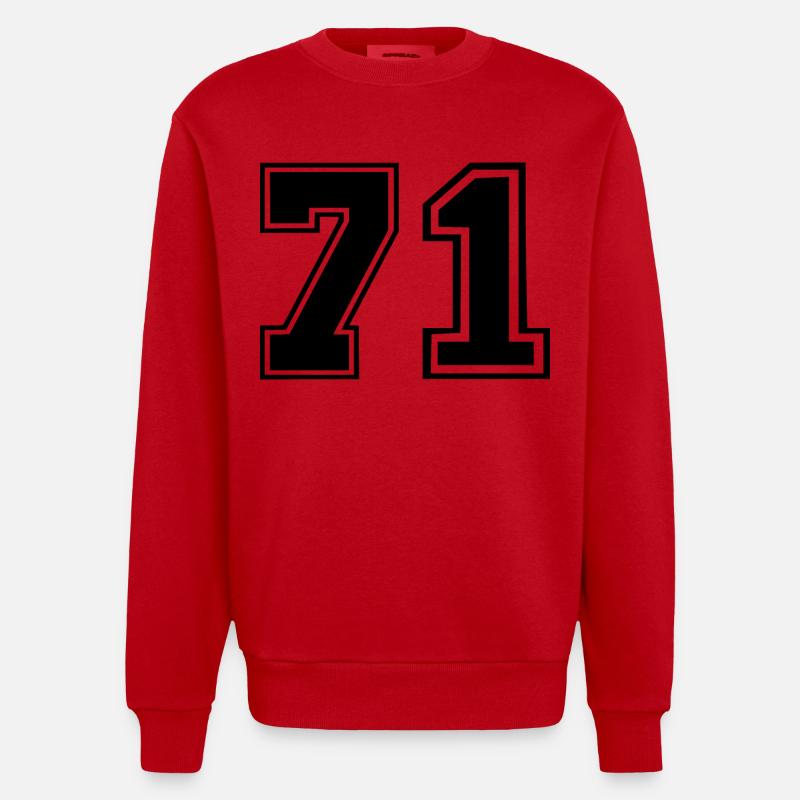 71 - Sweat bio épais oversize fabriqué en UE - rouge