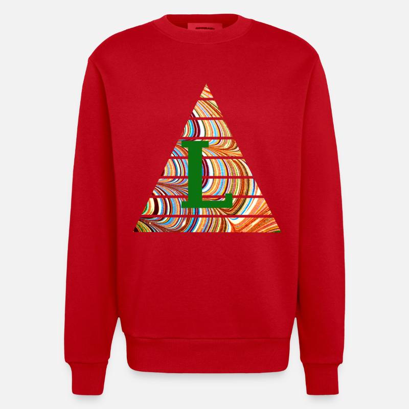 Dreieck E 56 L - Sweat bio épais oversize fabriqué en UE - rouge