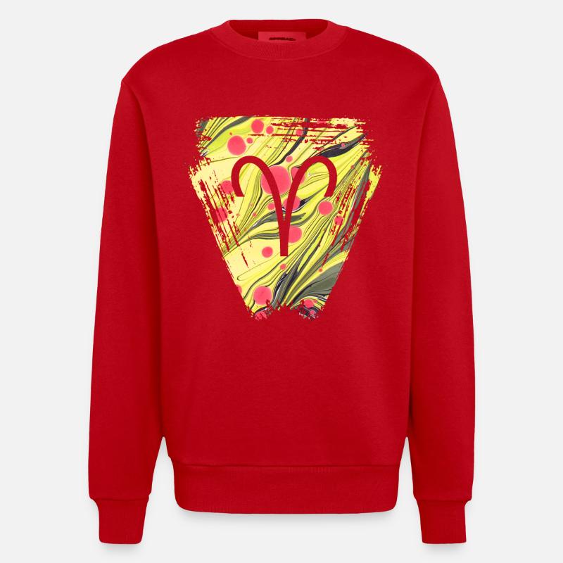 Plus large E 114 - Sweat bio épais oversize fabriqué en UE - rouge