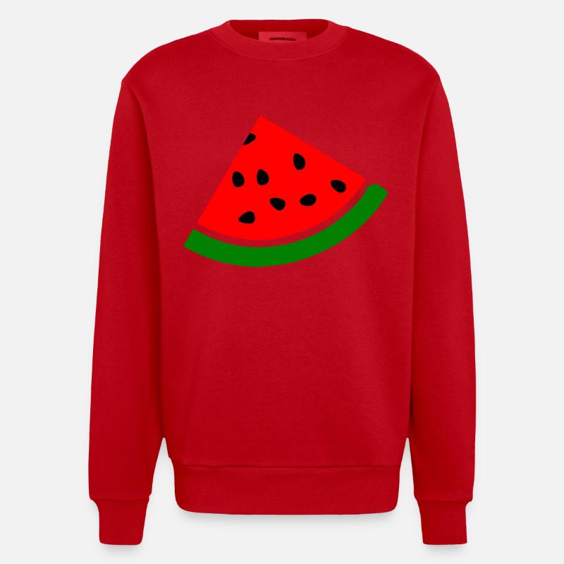 Melon pastèque - Sweat bio épais oversize fabriqué en UE - rouge