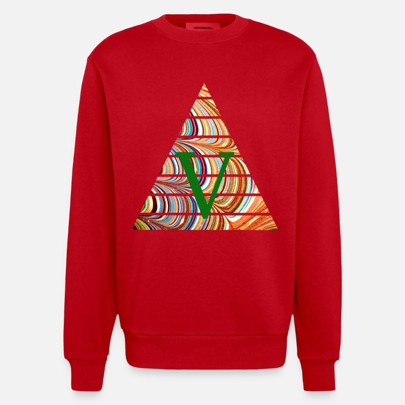 Triangle E 56 V - Sweat bio épais oversize fabriqué en UE - rouge