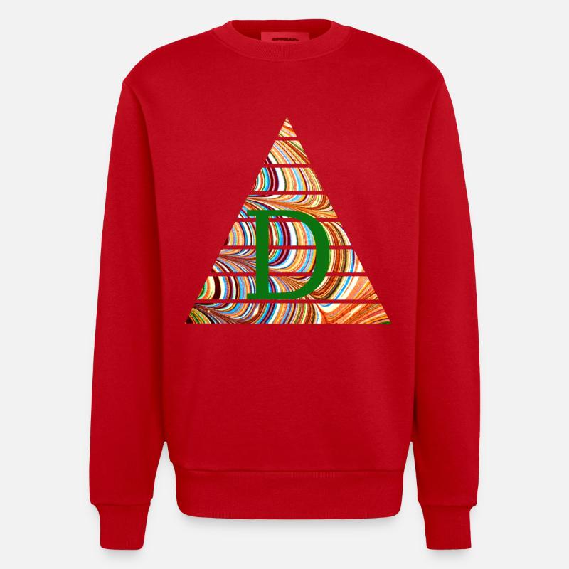 triangle e 56 d - Sweat bio épais oversize fabriqué en UE - rouge