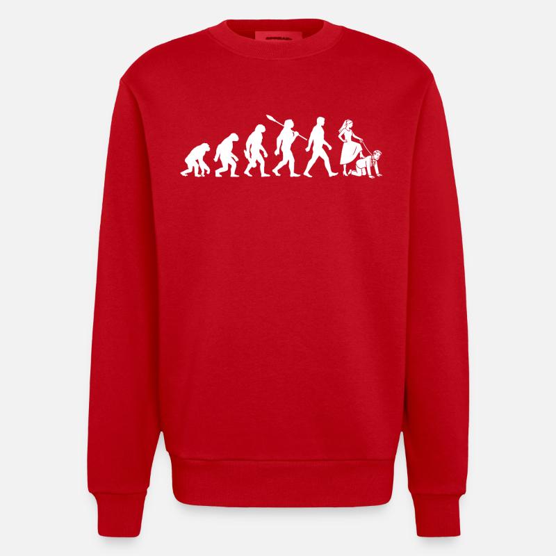 Bachelor Party - Evolution Bachelor - Heavyweight Oversized Organic Crew Neck Made in EU - red