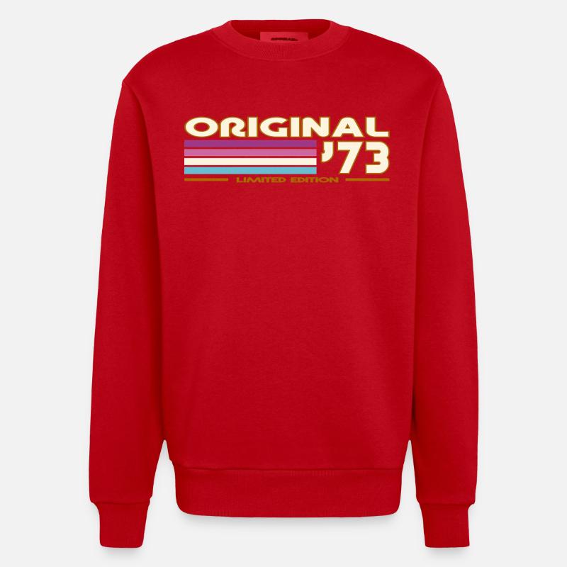 Originale 73er Retro 70s - Heavyweight Oversized Organic Crew Neck Made in EU - Rot