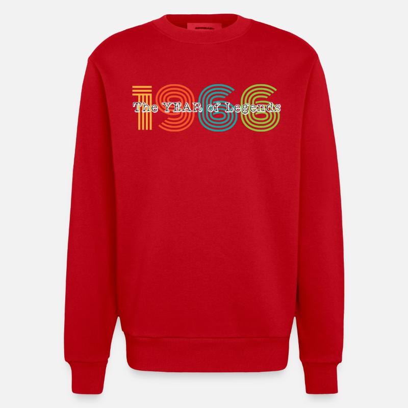 Millésime 1966 - Sweat bio épais oversize fabriqué en UE - rouge