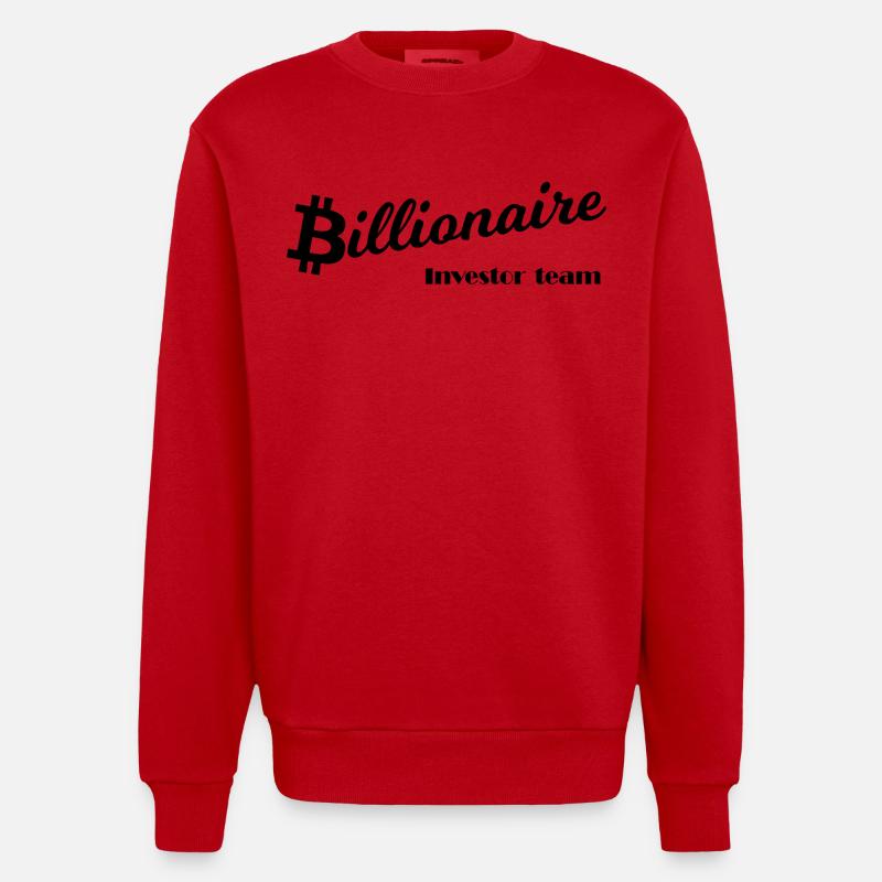 Bitcoin Silhouette Noir - Sweat bio épais oversize fabriqué en UE - rouge