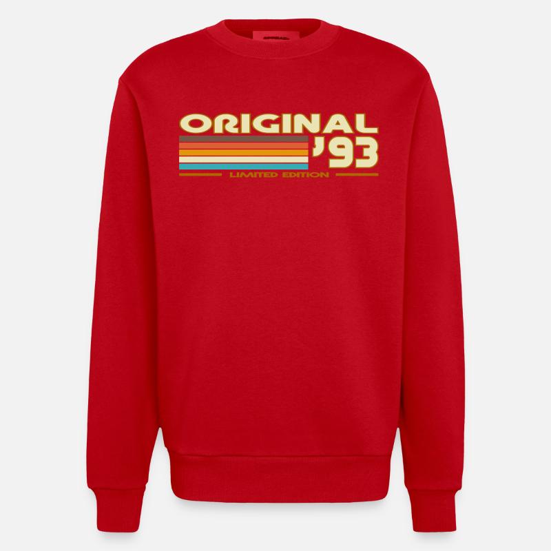 1993 - Heavyweight Oversized Organic Crew Neck Made in EU - Rot