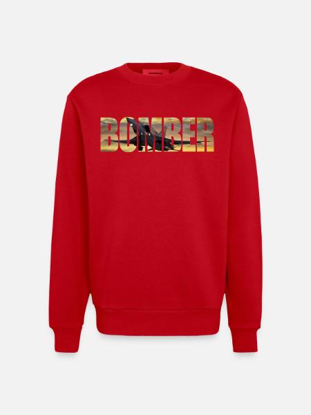 Bomber Tu-22 M3 - Heavyweight Oversized Organic Crew Neck Made in EU - red