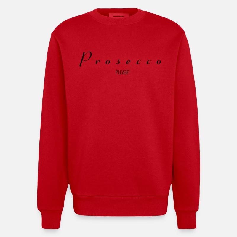 Prosecco Please ! - Sweat bio épais oversize fabriqué en UE - rouge