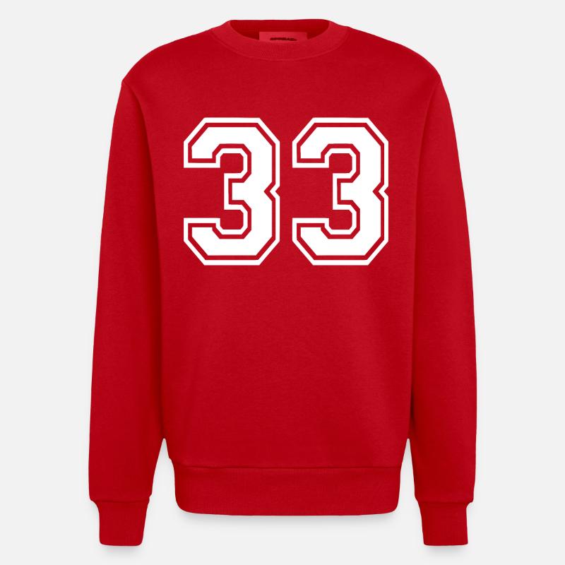 33 - Sweat bio épais oversize fabriqué en UE - rouge