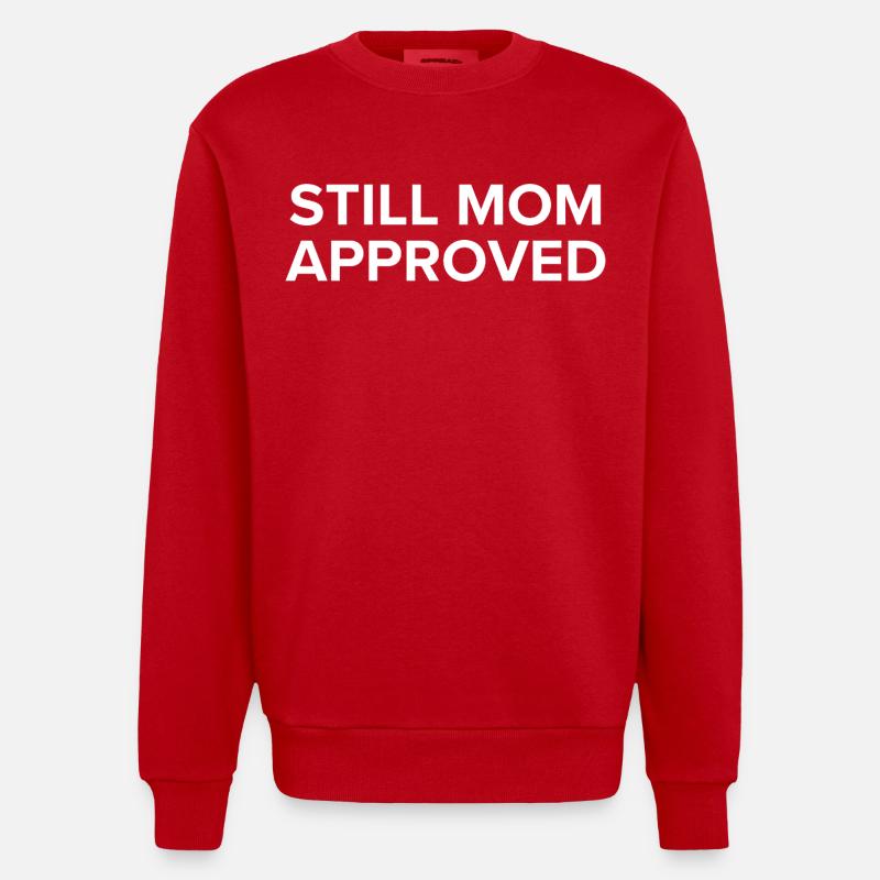 Still Mom Approved - Heavyweight Oversized Organic Crew Neck Made in EU - red
