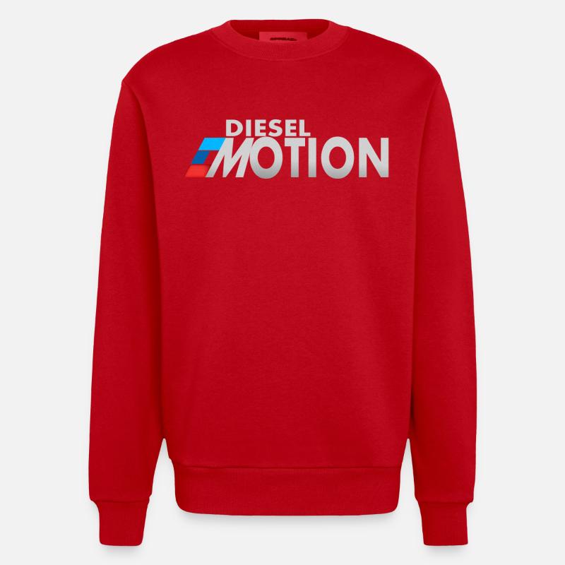 Émotions diesel - Sweat bio épais oversize fabriqué en UE - rouge
