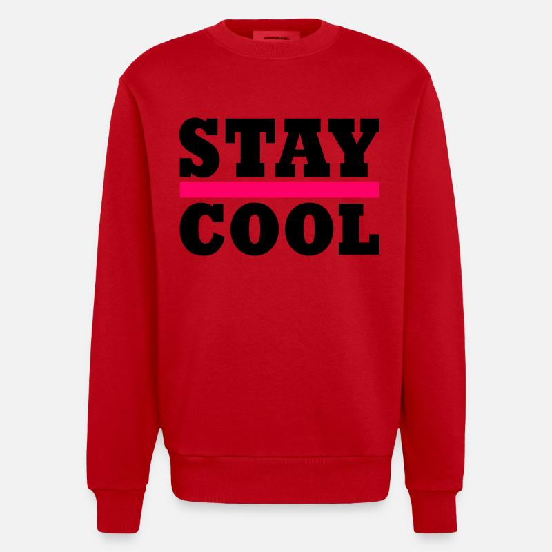 Stay cool - Sweat bio épais oversize fabriqué en UE - rouge