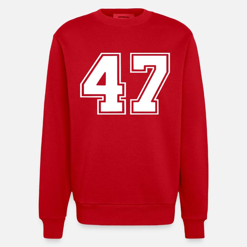 47 - Sweat bio épais oversize fabriqué en UE - rouge