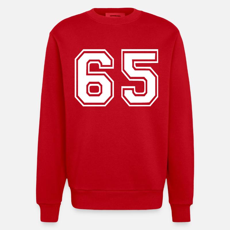 65 - Sweat bio épais oversize fabriqué en UE - rouge