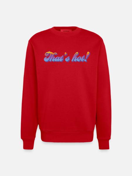 That's hot! – Retro Gradient Style - Heavyweight Oversized Organic Crew Neck Made in EU - red