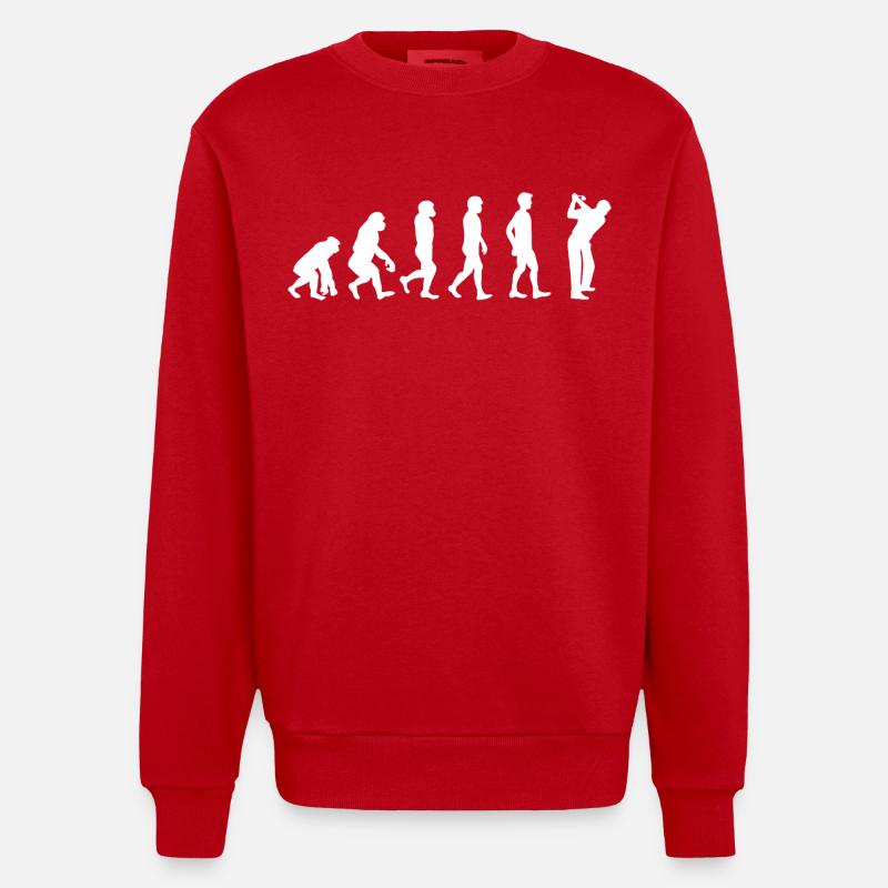 Evolution Golf - Sweat bio épais oversize fabriqué en UE - rouge
