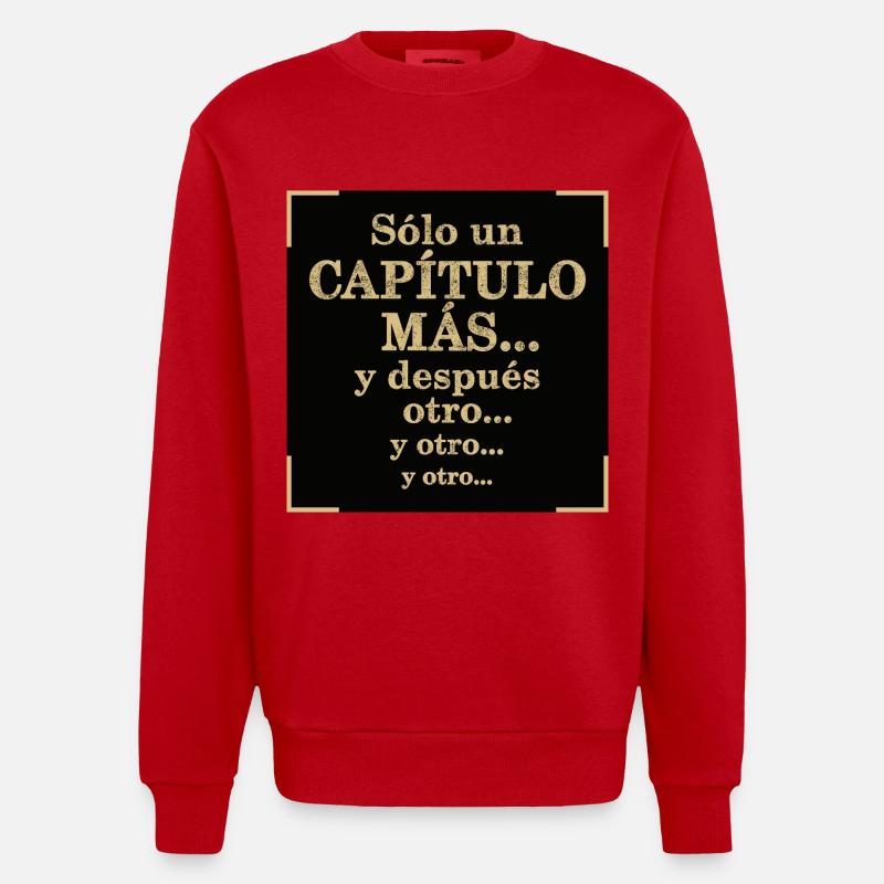 Juste un chapitre de plus - Sweat bio épais oversize fabriqué en UE - rouge