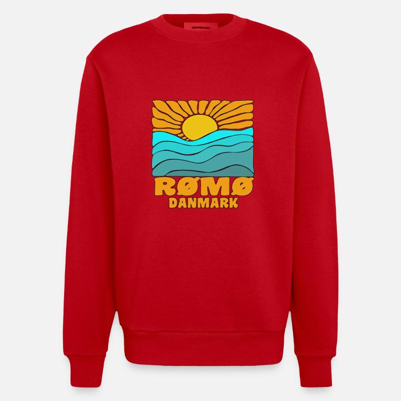 Romo Römo - Sweat bio épais oversize fabriqué en UE - rouge