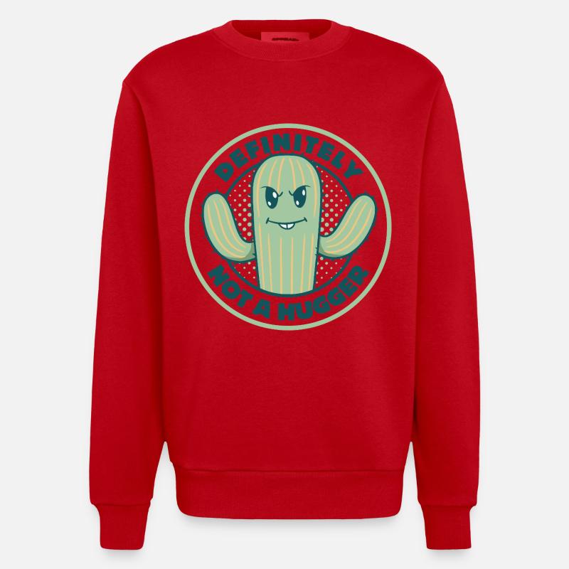 Certainement pas un câlin - Sweat bio épais oversize fabriqué en UE - rouge
