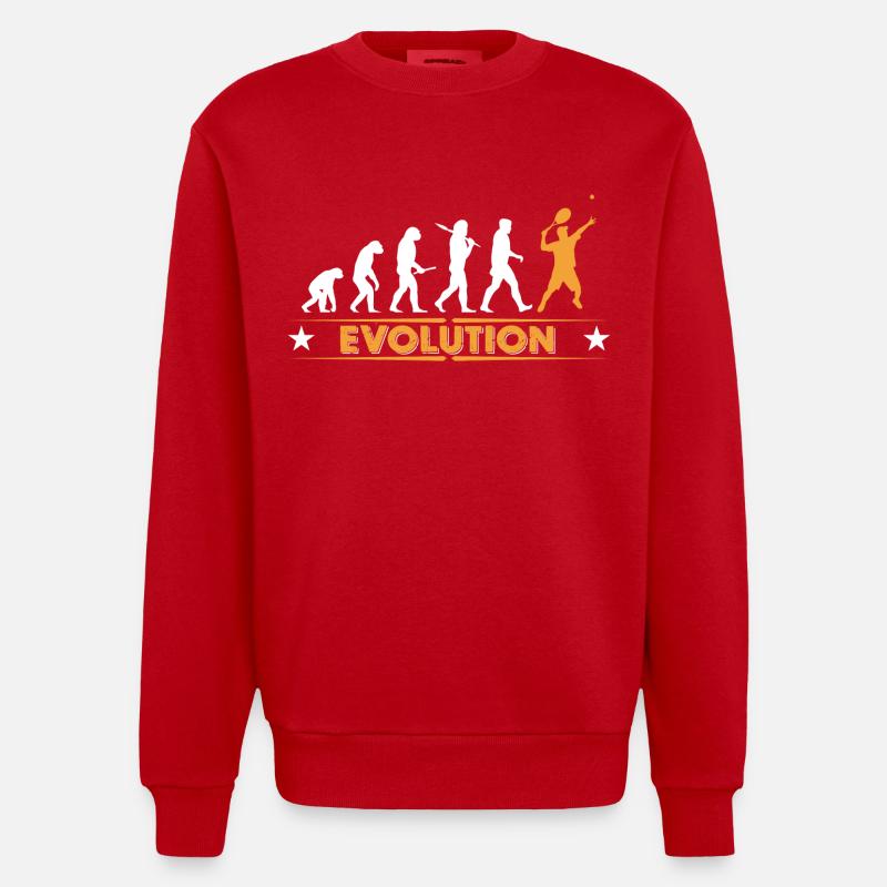 Tennis Evolution - orange/weiss - Sweat bio épais oversize fabriqué en UE - rouge